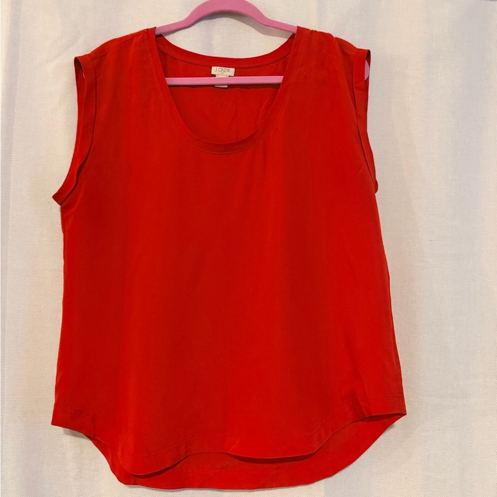 EUC J. CREW Red Work Tank Top